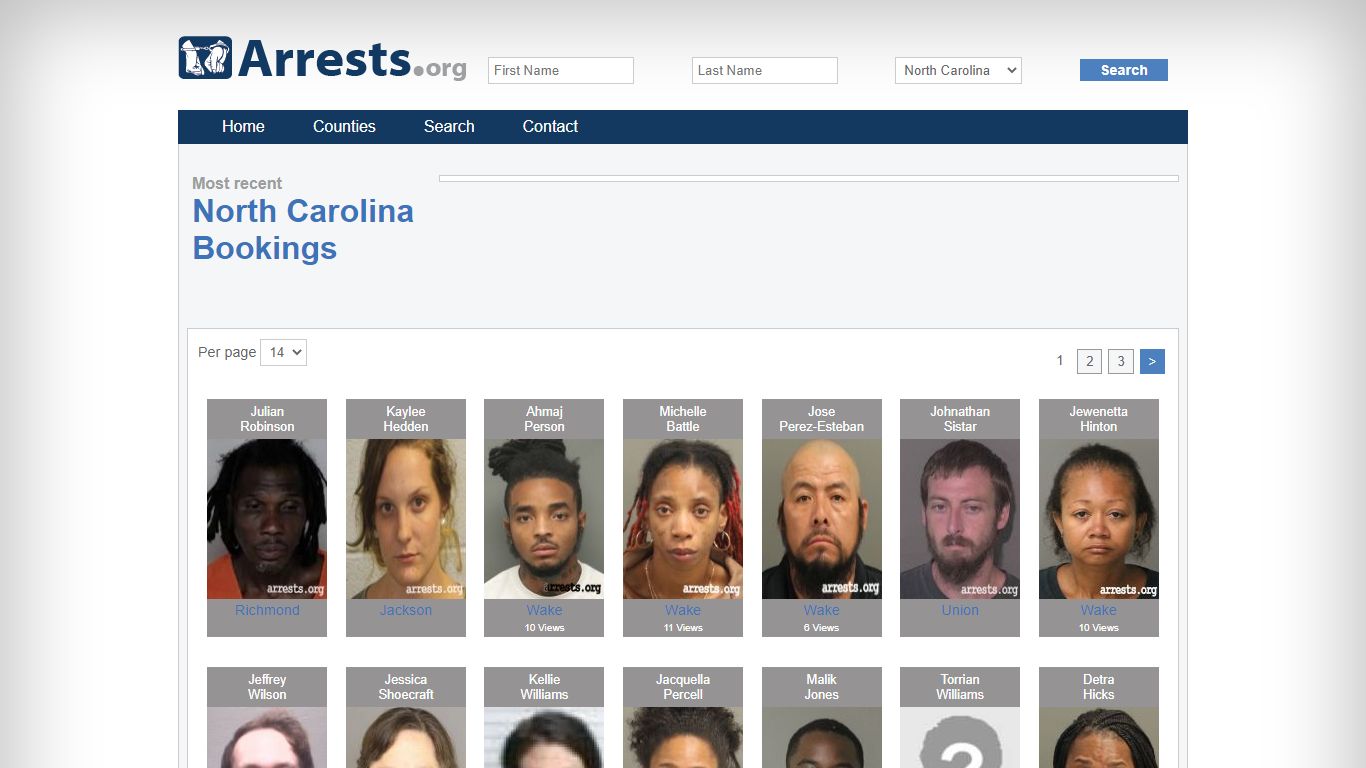 North Carolina Arrests and Inmate Search